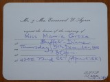 Cumpara ieftin 5 invitatii la receptii oficiale si o felicitare, adresate lui Mia Groza