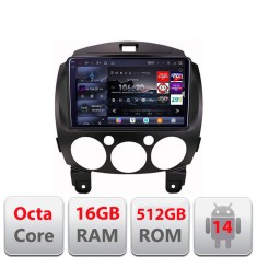 Navigatie Android Mazda 2 2007-2013 cu QLED 2K, 16GB RAM, 512GB