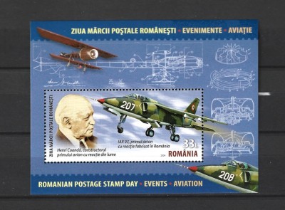 ROMANIA 2024 - ZIUA MARCII - EVENIMENTE AVIATIE, COLITA, MNH - LP 2475a foto