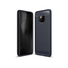 Husa TPU OEM Carbon pentru Samsung Galaxy A70 A705, Bleumarin