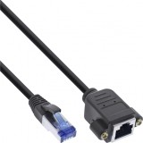 Cablu prelungitor RJ45 S/FTP (PiMf) Cat.6A 3m Negru, InLine IL76503X