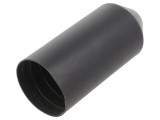 Cap termocontractabil adeziv 40mm negru poliolefina POX