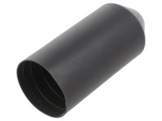 Cap termocontractabil adeziv 40mm negru poliolefina POX foto