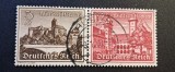 Germania (Deutsches Reich 1940) -Pereche Orizontală "Winterhilfswerk 1940 " (3+2Pf Sepia &amp; 12+6Pf Roșu, Ștampilă de Oficiu) CLK1