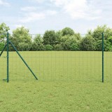 Gard Euro cu 13 Posturi 1.2x25 m Oțel galvanizat Verde