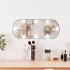 Oglinda de perete cu lumini LED 20x50 cm oval sticla GartenMobel Dekor, vidaXL