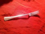Furculita veche argint gravata Ioana , L=15cm , marcaje verso ,27,43g, Tacamuri