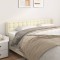 vidaXL Tăblie de pat cu aripioare crem 183x16x78/88 cm piele ecologică 3118872