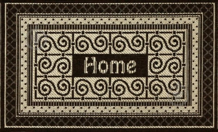 Covoras Intrare Tip Iuta, Model Natura Home 996-91, Marime 40 x 60 cm, Maro, Antialergic, Polipropilena