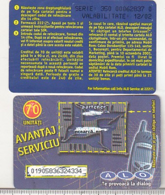 bnk card Romania - Alo Mobil Rom - 70 unitati 12/02 - RO-DIA-ALO-0044B foto