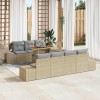 VidaXL Set de masă pentru grădină 8 pcs Bej și gri 100 x 55 x 73 cm 3349923