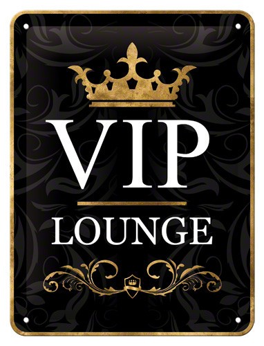 Placa metalica - VIP Lounge - 15x20 cm