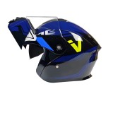 Cumpara ieftin Casca Moto/Scuter Flip-Up FIXATO Nova, Viziera Dubla, Protectie UV, Albastru inchis, L 59-60cm