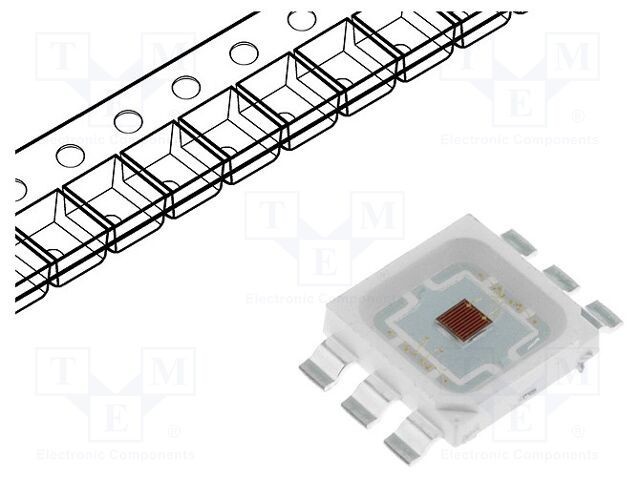 LED roșu 120&deg; 700mA 620-630nm 2.4W SMD OPTOSUPPLY