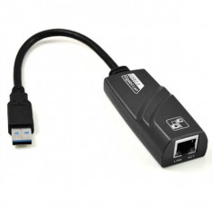 Adaptor AKYGA AK-AD-31 USB 3.0 Male - RJ45 Female Negru foto