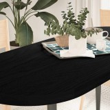 VidaXL Blat de masă maro &icirc;nchis 140x60x4 cm lemn masiv de stejar oval