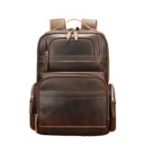 Cumpara ieftin Rucsac pentru barbati, Alaric GT3320, piele naturala, Maro inchis