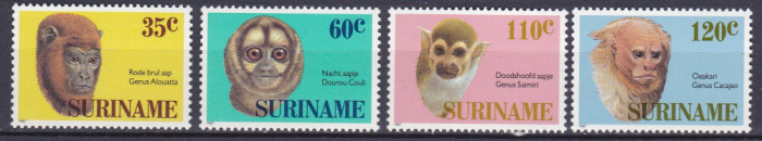 DB1 Fauna Maimute 1987 Surinam 4 v. MNH