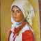 Tablou portret de fata semnat Cimpoesu dupa Grigorescu