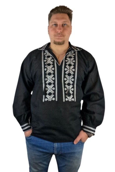 Bluza tip ie barbati RBN24 negru/alb , marimea 3XL