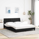 Cumpara ieftin Cadru de pat fără saltea, negru, 160x200 cm, textil