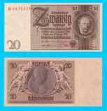 Germania (p#181) 20 Reichsmark 1929 UNC &#039;Reichsbanknote&#039; serie: B.04582296