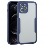 Husa iPhone 12 Pro 360 grade silicon TPU transparenta Albastru
