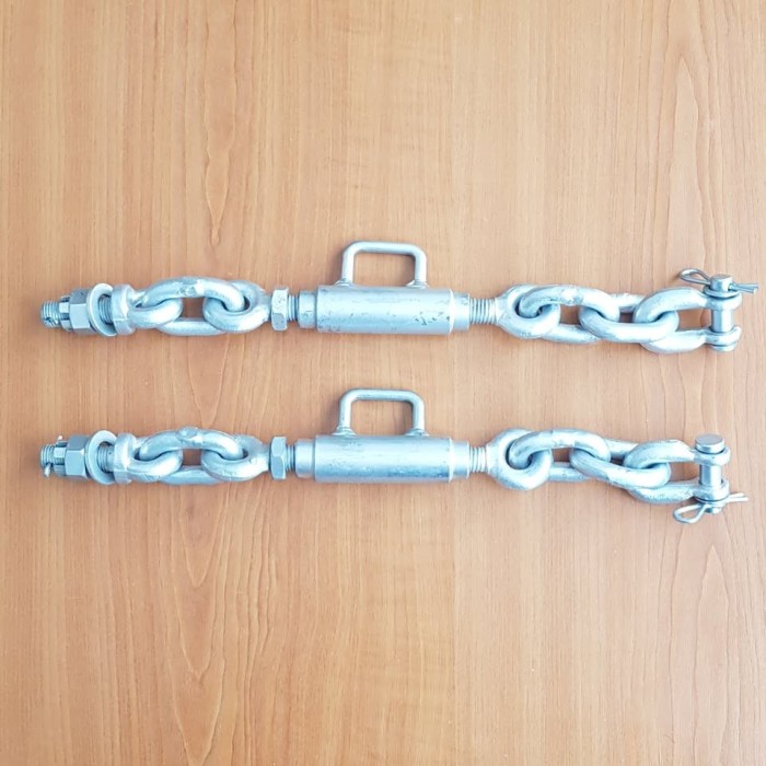 Set 2 ancore stabilizator pentru tractorase japoneze Iseki, Kubota etc., lungime 240-340mm