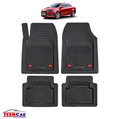 Covorase Auto TeamCar&amp;reg; Tip Tavita Compatibile Chevrolet Aveo T300 (2011&amp;ndash;2020) Negru Material Rezistent foto