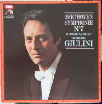 Disc vinil, LP. Symphonie No. 7-Beethoven, Chicago Symphony Orchestra, Giulini foto