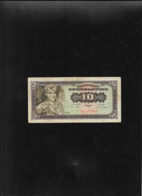 Rar! Iugoslavia Yugoslavia 10 dinari dinara 1965 seria757935 foto