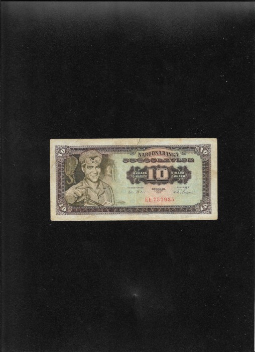 Rar! Iugoslavia Yugoslavia 10 dinari dinara 1965 seria757935