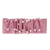 Clamă Păr, Model Roz, Perle Albe, 12cm, Accesoriu Vară, Oem