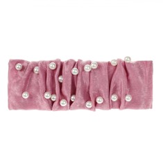 Clamă Păr, Model Roz, Perle Albe, 12cm, Accesoriu Vară