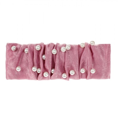 Clamă Păr, Model Roz, Perle Albe, 12cm, Accesoriu Vară foto