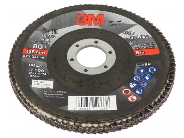 Disc Șlefuit Lambouri 125mm 22mm