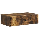 vidaXL Masă laterală montată pe perete Stejar fumuriu Lemn prelucrat 899170