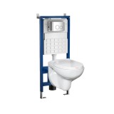 Set rezervor WC montat pe perete Roya Doris 82CHR