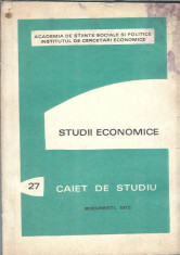 Studii economice - Caiet de studiu / Bucuresti, 1972 foto
