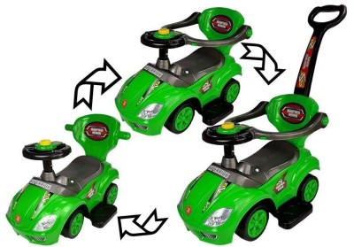 Masinuta premergator cu maner parental 3 in 1 Mega Car, verde foto