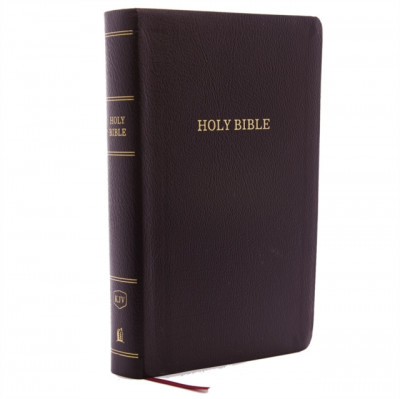 KJV, Reference Bible, Personal Size Giant Print, Bonded Leather, Burgundy, Indexed, Red Letter Edition foto