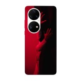 Husa compatibila cu Huawei P50 model Black and red vibes, Silicon, TPU, Viceversa, Transparent, Carcasa