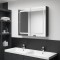 vidaXL Dulap de baie cu oglindă și LED, negru strălucitor, 80x12x68 cm 326512