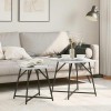 VidaXL Set măsuțe laterale 2 pcs Gri sonoma și Negru 50 x 50 x 50 cm 869729