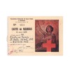 Societatea Națională de Cruce Roșie a Rom&acirc;niei, carte de membru, 10.I.1946
