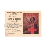 Societatea Națională de Cruce Roșie a Rom&acirc;niei, carte de membru, 10.I.1946
