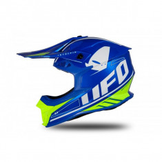 MBS Casca motocross/enduro Ufo Plast Intrepid, albastru/verde-fluo, XL, Cod Produs: HE177XL