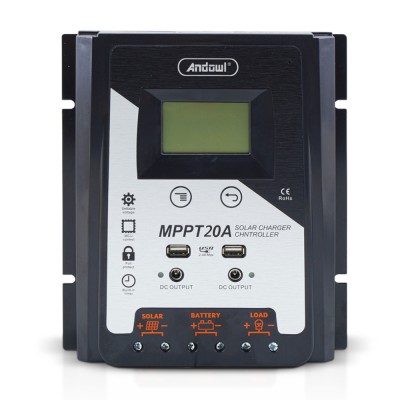Controller tensiune panou solar, 12/24V, afisaj LCD, MPPT 20A foto