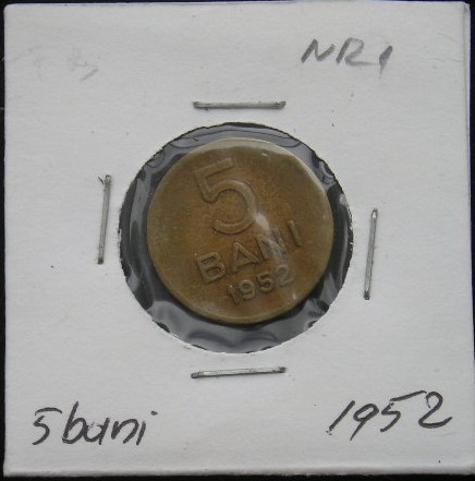 M1 C10 - Moneda foarte veche 4 - Romania - 5 banI - 1952