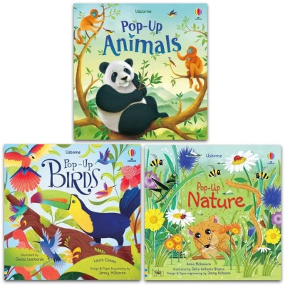 Usborne Pop Up Collection 3 Books Set By Fiona Watt (Pop-Up Nature, Pop-Up Animal, Pop-Up Birds),Anna Milbourne - Editura Usbourne; International Edit foto